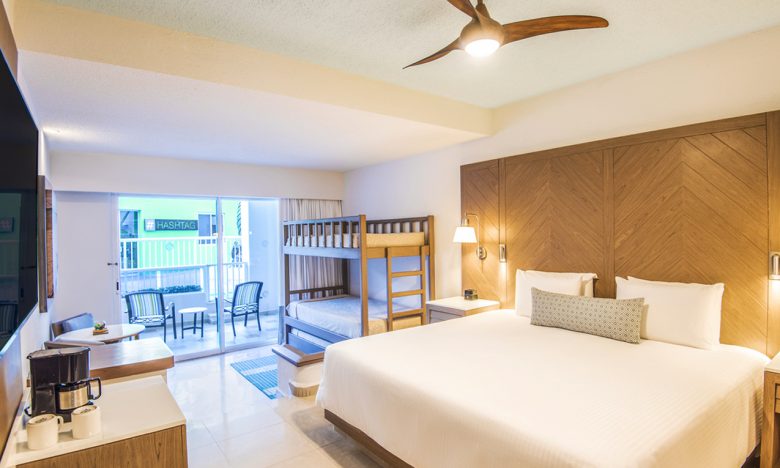 A family junior suite at Panama Jack Resorts Cancun