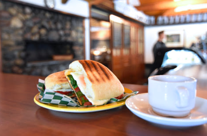 Breakfast sammy at the Buffalo Mountain Cafe at Buffalo Mountain Lodge