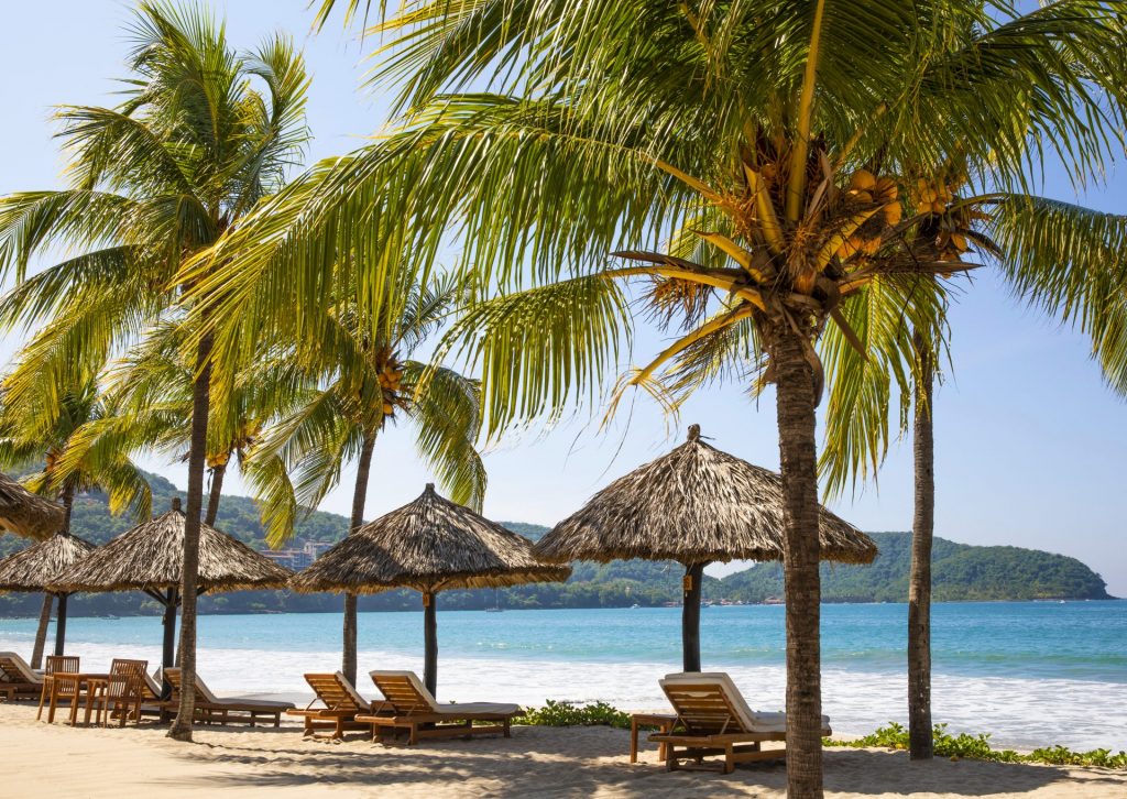 Beach Palapas at Thompson Zihuatanejo