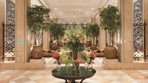 The beautiful lobby of Ciragan Palace Kempinski Istanbul 